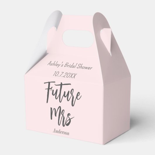 Ballotins Boîte de faveur de future Mme en rose blush pour l (Arrière)
