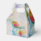 Ballotins Boîte de faveur de gâteau de mariage à l'aquarelle (Arrière)