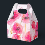 Ballotins Boîte de faveur de gâteau de mariage Coquelicot fl<br><div class="desc">Boîtes de faveur de gâteau de mariage à peinture aquarelle Coquelicot,  entièrement personnalisables. Conçues à partir de l'une de mes peintures à l'aquarelle.</div>