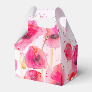 Ballotins Boîte de faveur de gâteau de mariage Coquelicot ro