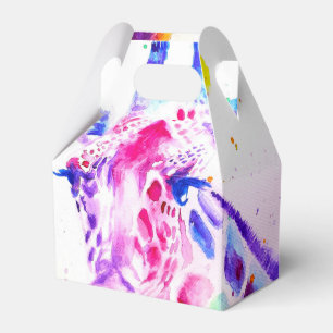 Ballotins Boîte de faveur de gâteau de mariage de girafe Ani