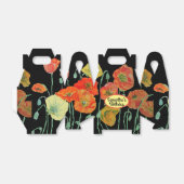 Ballotins Boîte de faveur de gâteau de mariage floral coquel (Déplié)