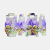 Ballotins Boîte de faveur de gâteau de mariage floral de vio (Déplié)