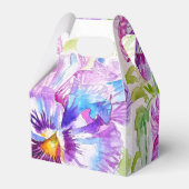Ballotins Boîte de faveur de gâteau de mariage Purple Pansy (Arrière)
