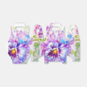 Ballotins Boîte de faveur de gâteau de mariage Violet Pensée (Déplié)