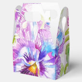 Ballotins Boîte de faveur de gâteau de mariage Violet Pensée (Ouvert)