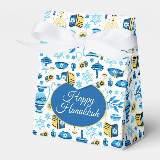 Ballotins Boîte de faveur de Hanukkah heureux (Verso)