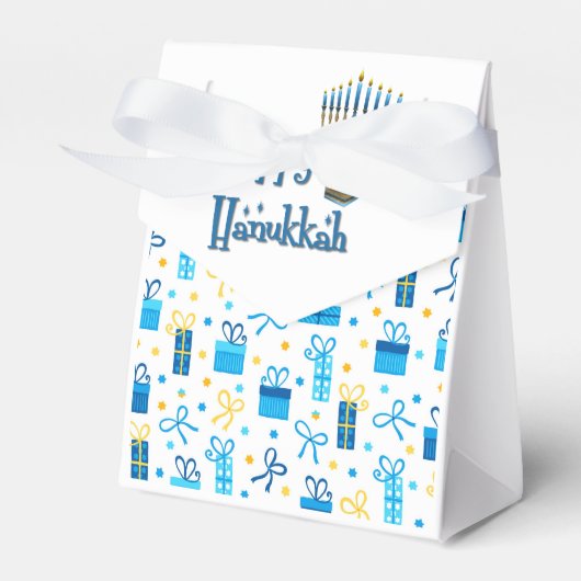 Ballotins Boîte de faveur de Hanukkah joyeux (Verso)