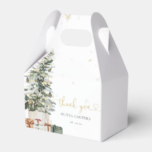 Ballotins Boîte de faveur de la douche de bébé arbre de Noël