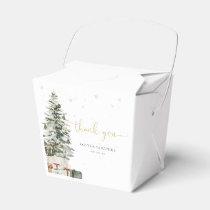 Ballotins Boîte de faveur de la douche de bébé arbre de Noël