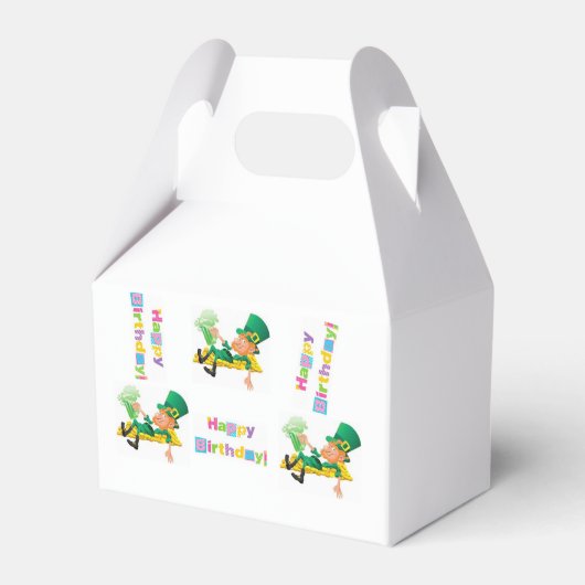 Ballotins Boîte de Faveur de la Saint-Patrick Joyeux Anniver (Verso)