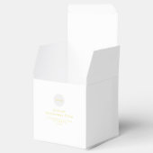 Ballotins Boîte de faveur de logo doré et blanc Ajouter (Ouvert)