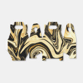 Ballotins Boîte de Faveur de Marbre Noir et Or (Déplié)