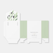 Ballotins boîte de faveur de mariage à branche d'olivier rus (Déplié)