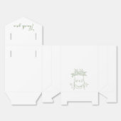 Ballotins Boîte de Faveur de Mariage à Crête de Sauge Dessin (Déplié)
