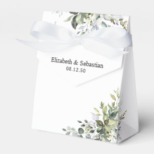 Ballotins Boîte de faveur de mariage à la verdure élégante