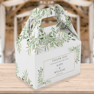 Ballotins Boîte de faveur de mariage à la verdure élégante