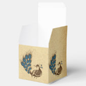 Ballotins Boîte de Faveur de Mariage à Monogramme Paon Vinta (Ouvert)