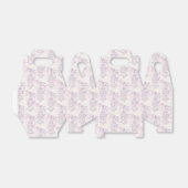 Ballotins Boîte de faveur de mariage à motif d'oiseau rose p (Déplié)