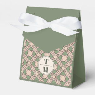 Ballotins Boîte de Faveur de Mariage Art Déco Vert Sauge