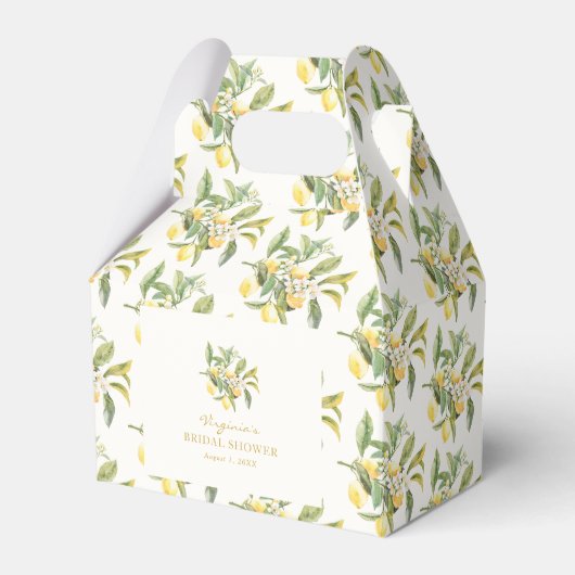 Ballotins Boîte de faveur de mariage au citron (Verso)