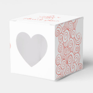 Ballotins Boîte de faveur de mariage blanc de corail tourbil