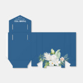 Ballotins Boîte de faveur de mariage bleu classique (Déplié)
