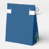 Ballotins Boîte de faveur de mariage bleu classique (Arrière)