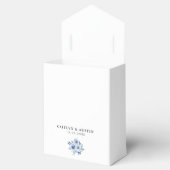 Ballotins boîte de faveur de mariage bleu moderne (Ouvert)