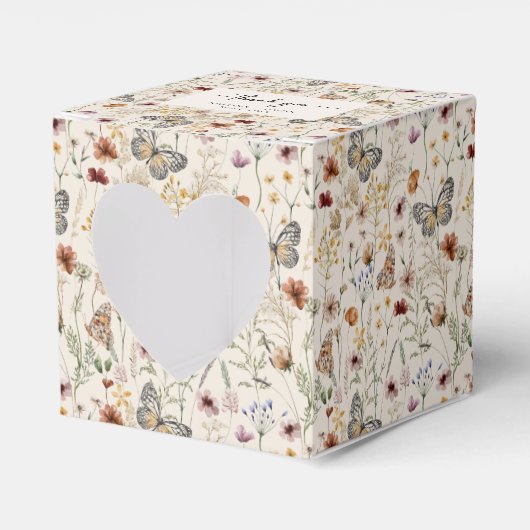 Ballotins Boîte de Faveur de Mariage Bohème (Verso)