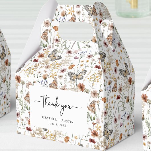 Ballotins Boîte de Faveur de Mariage Bohème Blanche