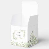 Ballotins Boîte de Faveur de Mariage de Feuillage de Verdure (Ouvert)