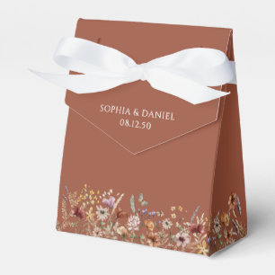 Ballotins Boîte de faveur de mariage de petite fleur sauvage