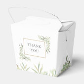 Ballotins Boîte de faveur de mariage de verdure chic élégant (Arrière)