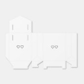 Ballotins Boîte de faveur de mariage des coeurs (Déplié)