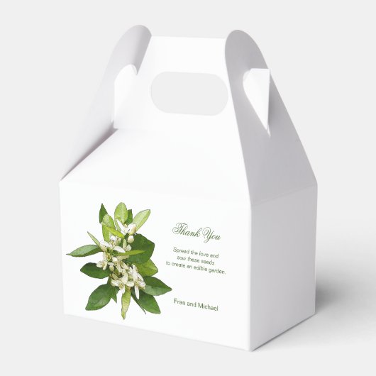 Ballotins Boîte de faveur de mariage écologique - juste ajou (Verso)