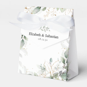 Ballotins Boîte de Faveur de Mariage Élégant Eucalyptus