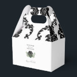 Ballotins Boîte de Faveur de Mariage en Damas Noir et Blanc<br><div class="desc">Boîte de Faveur de Mariage en Damas.  Noir & Blanc.</div>