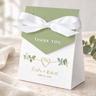Ballotins Boîte de Faveur de Mariage Eucalyptus