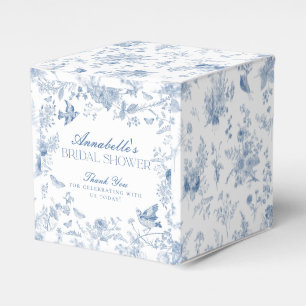 Ballotins Boîte de Faveur de Mariage Florale Toile De Jouy B