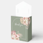 Ballotins Boîte de Faveur de Mariage Herbe de Pampas Vert Sa (Ouvert)