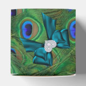 Ballotins Boîte de Faveur de mariage Peacock turquoise (Haut)