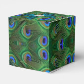 Ballotins Boîte de Faveur de mariage Peacock turquoise (Arrière)