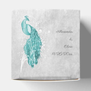 Ballotins Boîte de Faveur de mariage Peacock turquoise