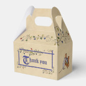 Ballotins Boîte de faveur de mariage pour animaux médiévaux (Arrière)