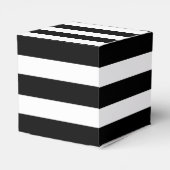 Ballotins Boîte de faveur de mariage rayé noir et blanc (Arrière)