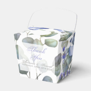 Ballotins Boîte de Faveur de Mariage Romantique Eucalyptus &