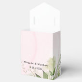 Ballotins Boîte de Faveur de Mariage Rose Pâle de Végétation (Ouvert)