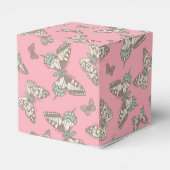 Ballotins Boîte de faveur de mariage rose papillon (Arrière)