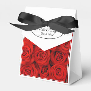 Ballotins Boîte de Faveur de mariage Roses rouges